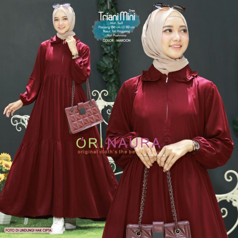 TRIANI Mini Dress Muslim Wanita by Orinaura