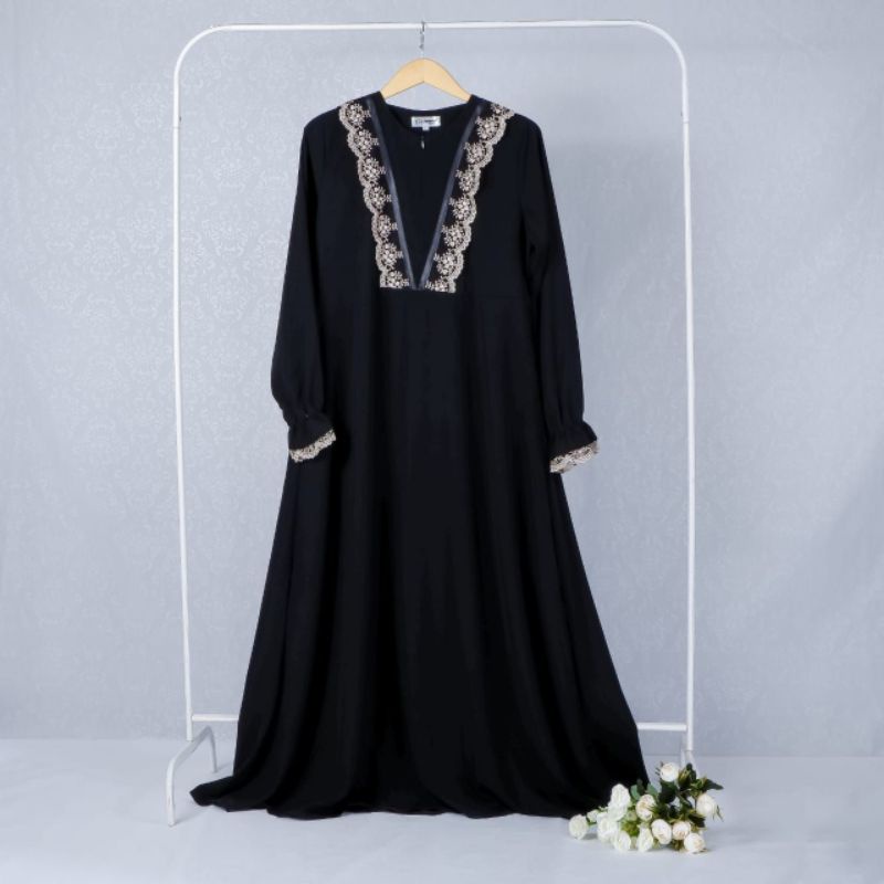 Jubah Akhwat Renda Premium | Gamis Wanita Renda