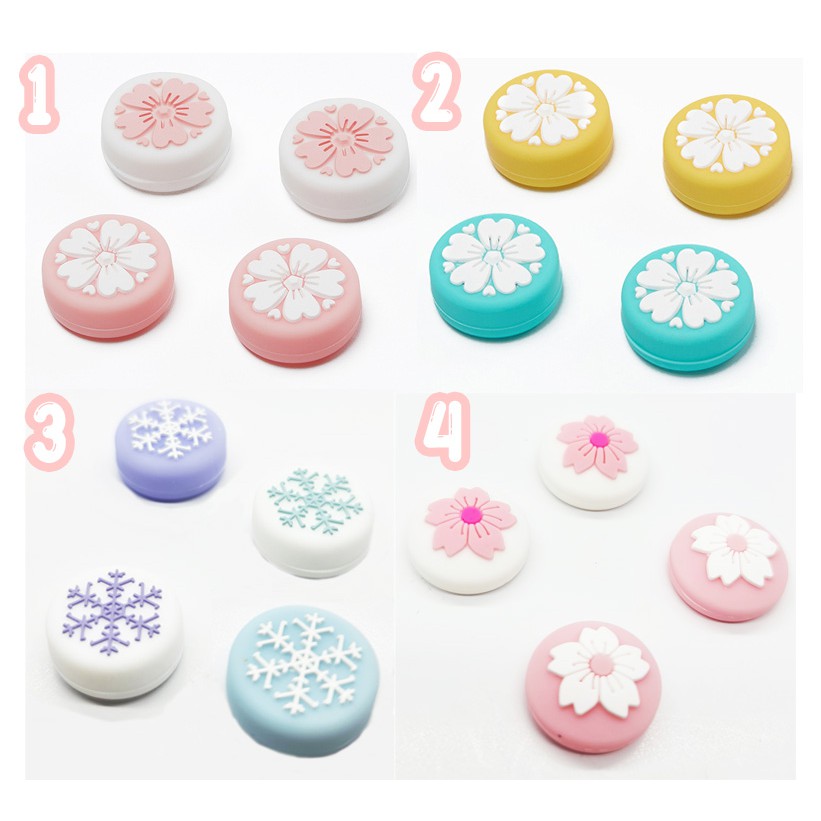 Sakura Flowers Snowflakes Analog Caps Thumb Grip Nintendo Switch/Lite