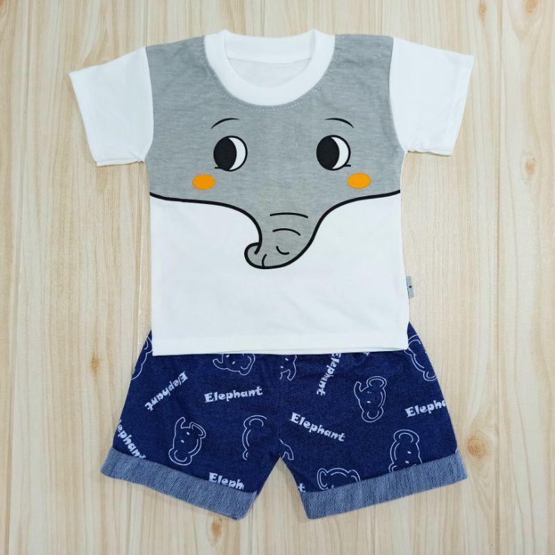 [Ss-8035] Baju Bayi Casual 0-1tahun, Ecer Setelan Anak Kasual, Gambar Lucu