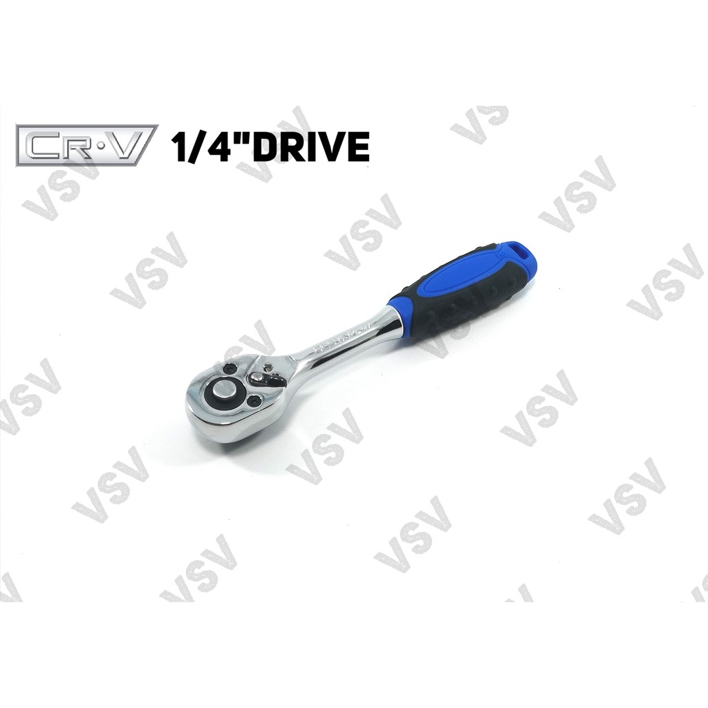 Gestar Rachet Handle 1/4&quot;x6&quot; 24Teeth Gagang Shock rachet biru 97-827