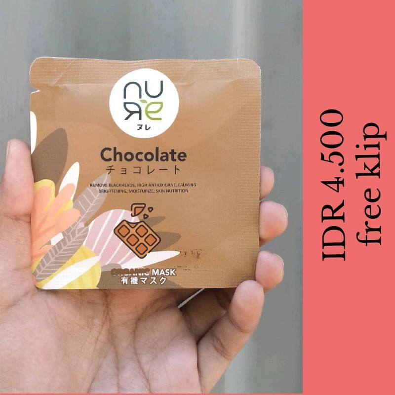 [BUY 3 FREE SPATULA] NURE BEAUTY Varian Chocolate Organic Wash Off Mask 5gr