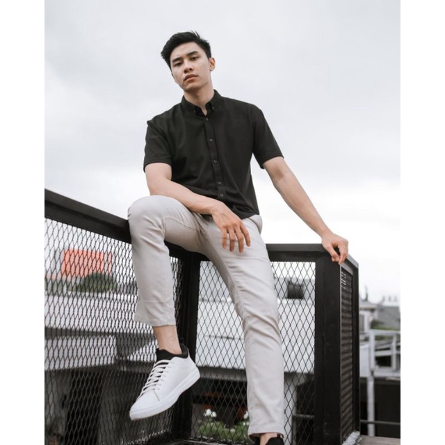 Celana chino panjang Twill diamond S-XXL