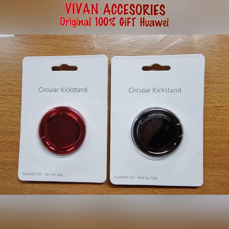 Ring Handphone Cincin Holder HP Huawei Original 100%_Hitam&amp;merah