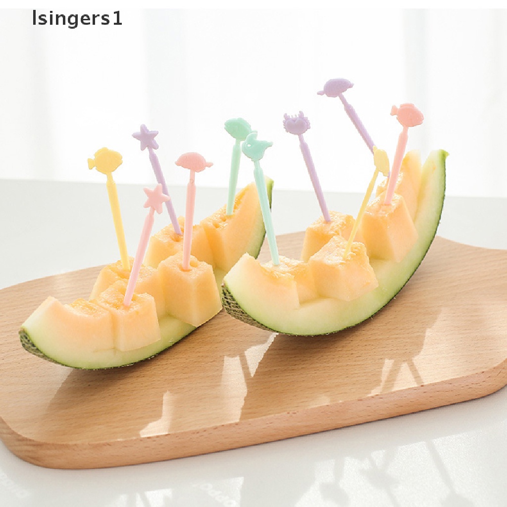 (lsingers1) Garpu Buah / Dessert / Bento Mini Warna Permen Untuk Anak