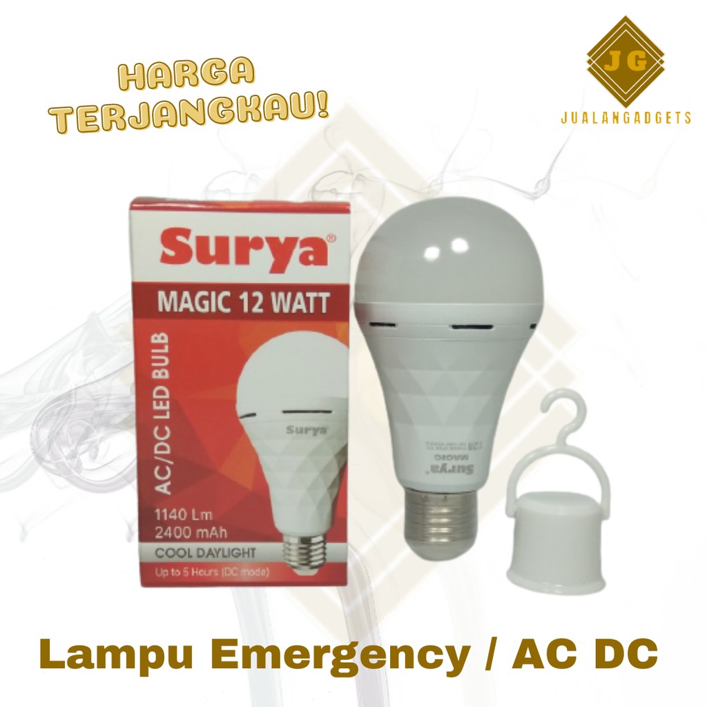 Lampu Emergency LED SURYA MAGIC Emergency Rechargeable AC/DC