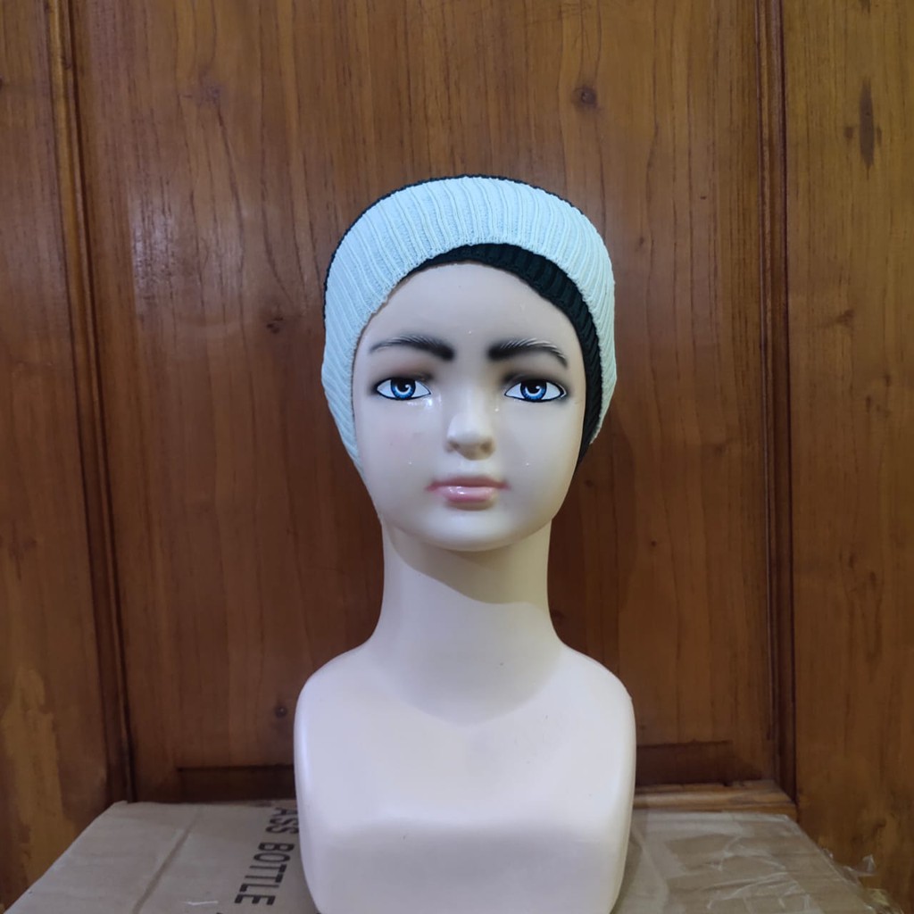 Turban anak ciput rajut silang "Aisyah"