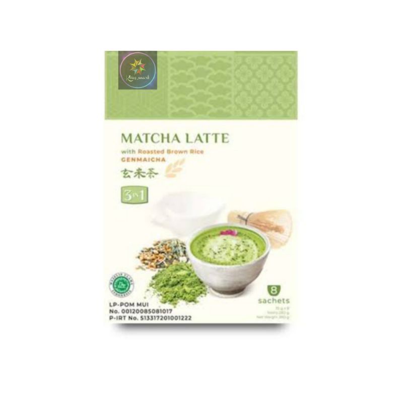 

CY Genmaicha Matcha Latte 3 in 1 Box/8 sticks/Halal