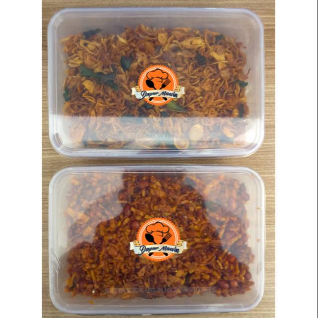 

Bawang goreng daun jeruk dan orek tempe teri kacang