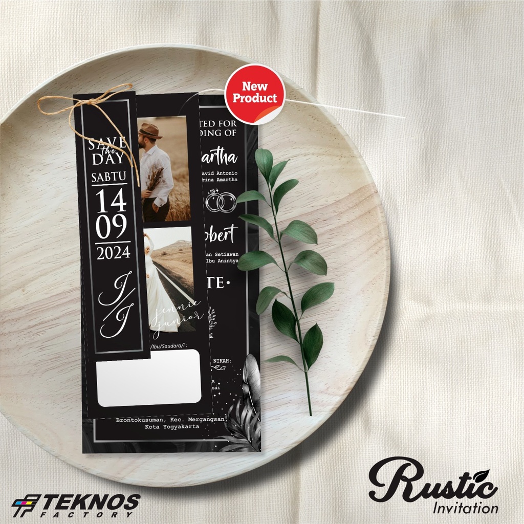 UNDANGAN PERNIKAHAN RUSTIC TALI SIMPLE MURAH - RUSTIC INVITATION - UNDANGAN NIKAH AESTHETIC murah