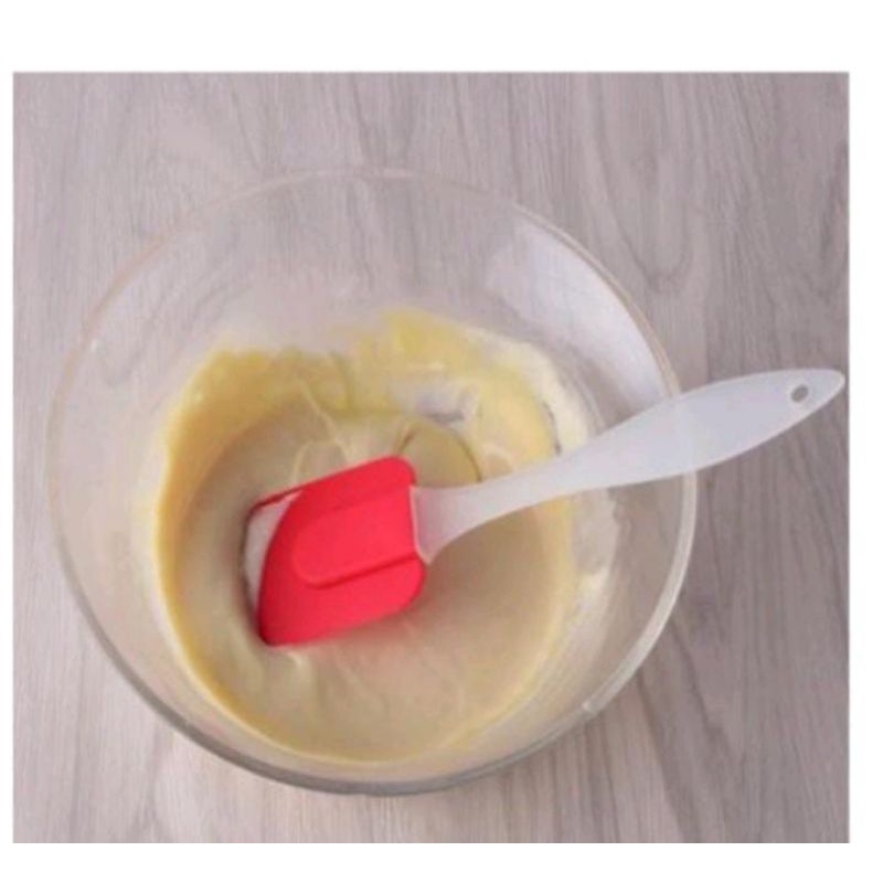 Spatula Silicone / Alat Aduk Adonan Kue Anti Lengket Food Grade Elastis Tahan Panas Oles Cake Silikon