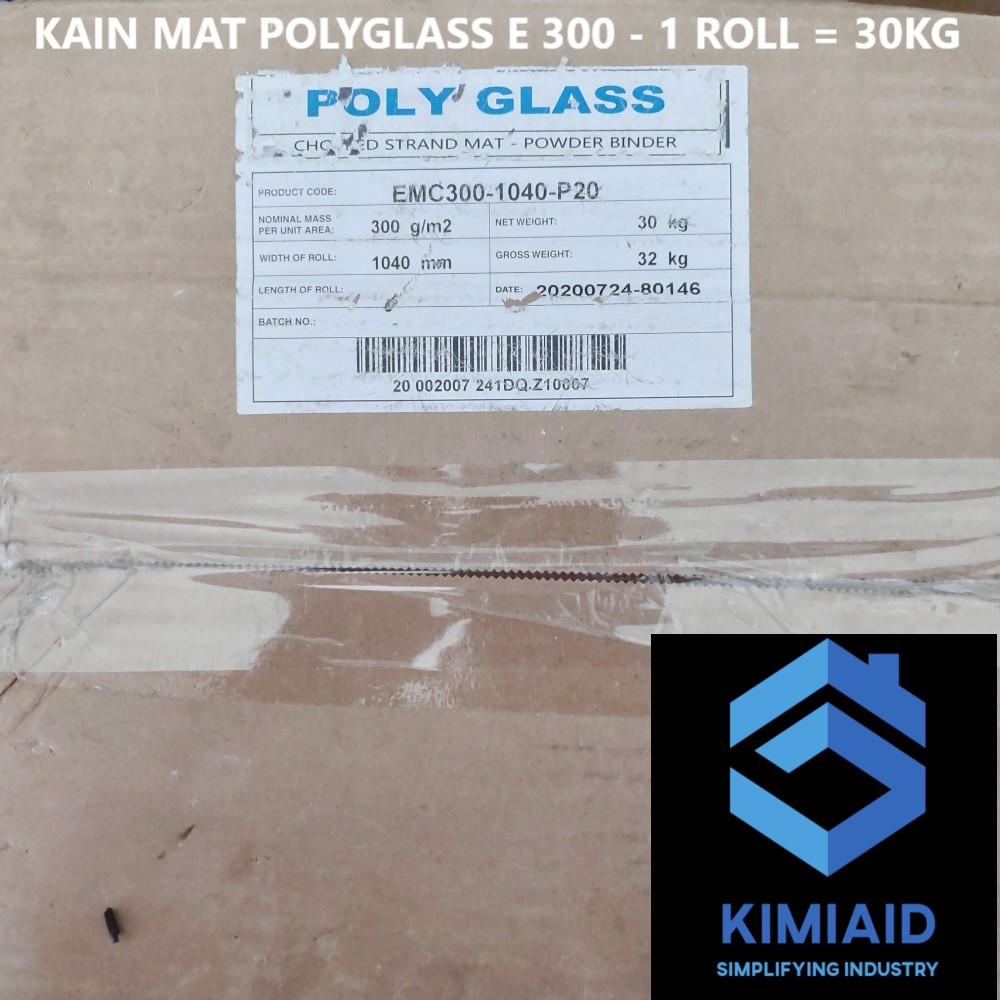 Serat Fiber Aquaproof - Fiberglass Matt - Kain Mat - M300 1 Roll - Resin Fiberglass - Penambal Bocor