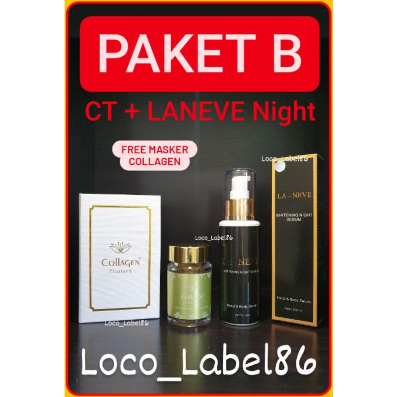 PAKET B ( CT Collagen Thailand + LANEVE Night Serum)