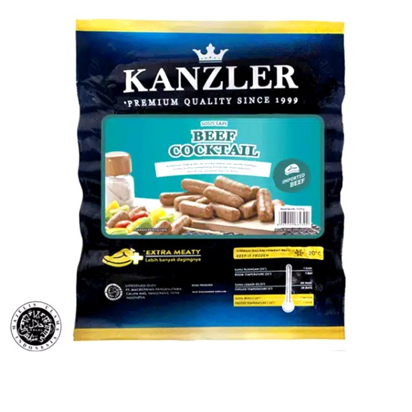 KANZLER SOSIS SAPI COCKTAIL 250GR / KANZLER BEEF SAUSAGE