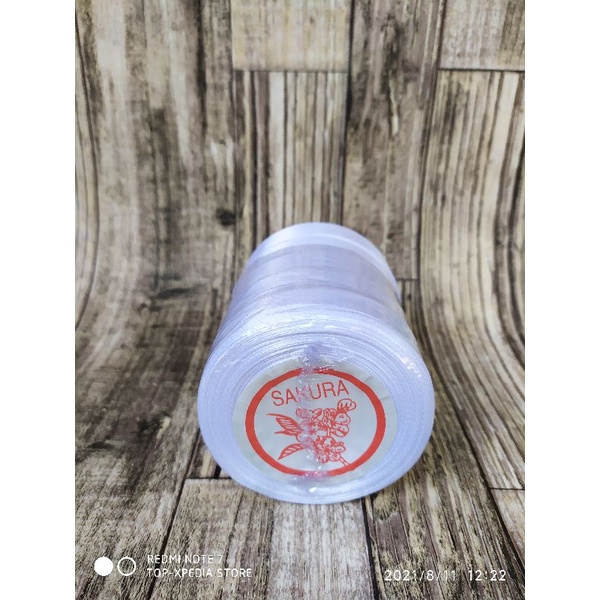

Pita Satin 3/4inch 25yard 23meter merk sakura warna PUTIH