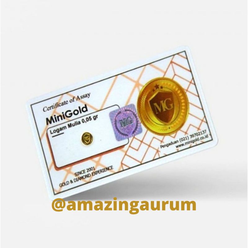 Logam Mulia 0,05 gram I 0.05 gram untuk Mahar, Hadiah, Souvenir, Investasi & Tukar Emas Antam 24 K M