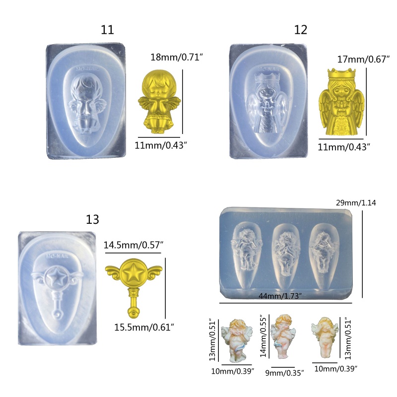 Siy Cetakan Silikon Tiga Dimensi Bentuk Malaikat Cupid Untuk Perhiasan Kuku