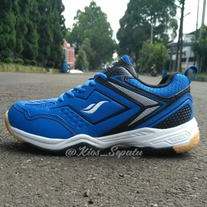 SEPATU BADMINTON MERK DESLE TYPE B171 WARNA BIRU - Biru 38