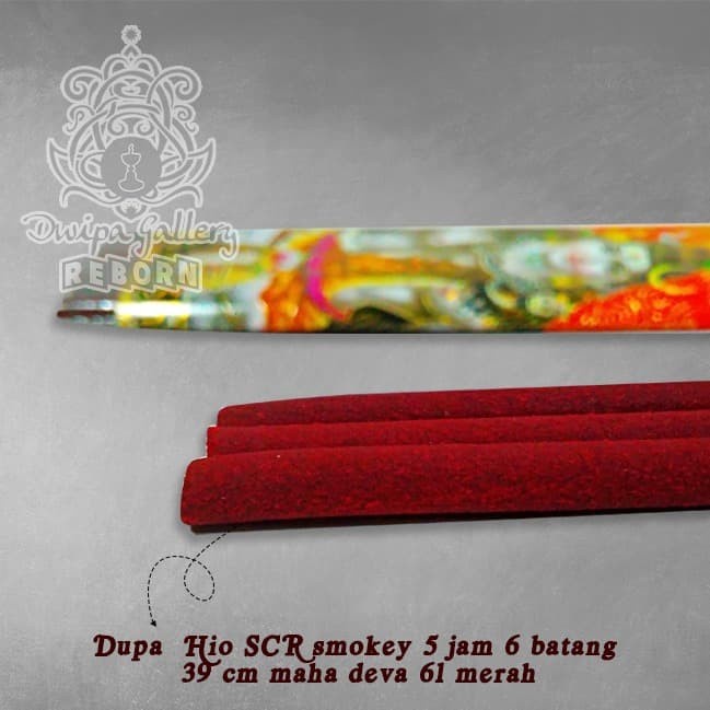 Dupa/ Hio wangi SCR smokey 5 Jam 6 batang 39 cm maha deva 61 merah