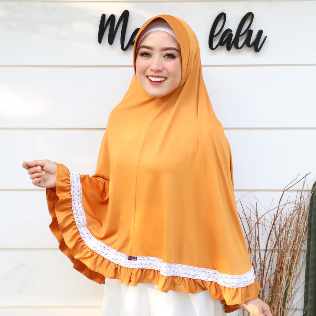 Khimar Jersey Renda Jumbo Daily Hijab by Azlia