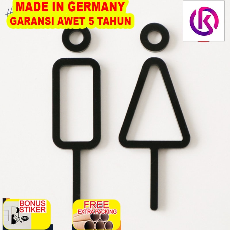 

Promo Stiker Sign Toilet Simple | Toilet Sign Acrylic Sticker | Akrilik Sign - Hitam