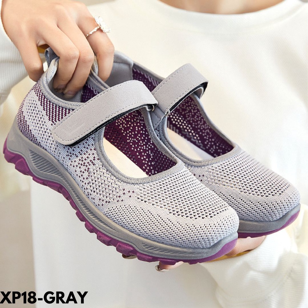 SEPATU SNEAKERS WANITA KEREN TRENDY NYAMAN DIPAKAI KASUAL KE OLAHRAGA BAHAN MESH BREATHABLE IMPORT P18