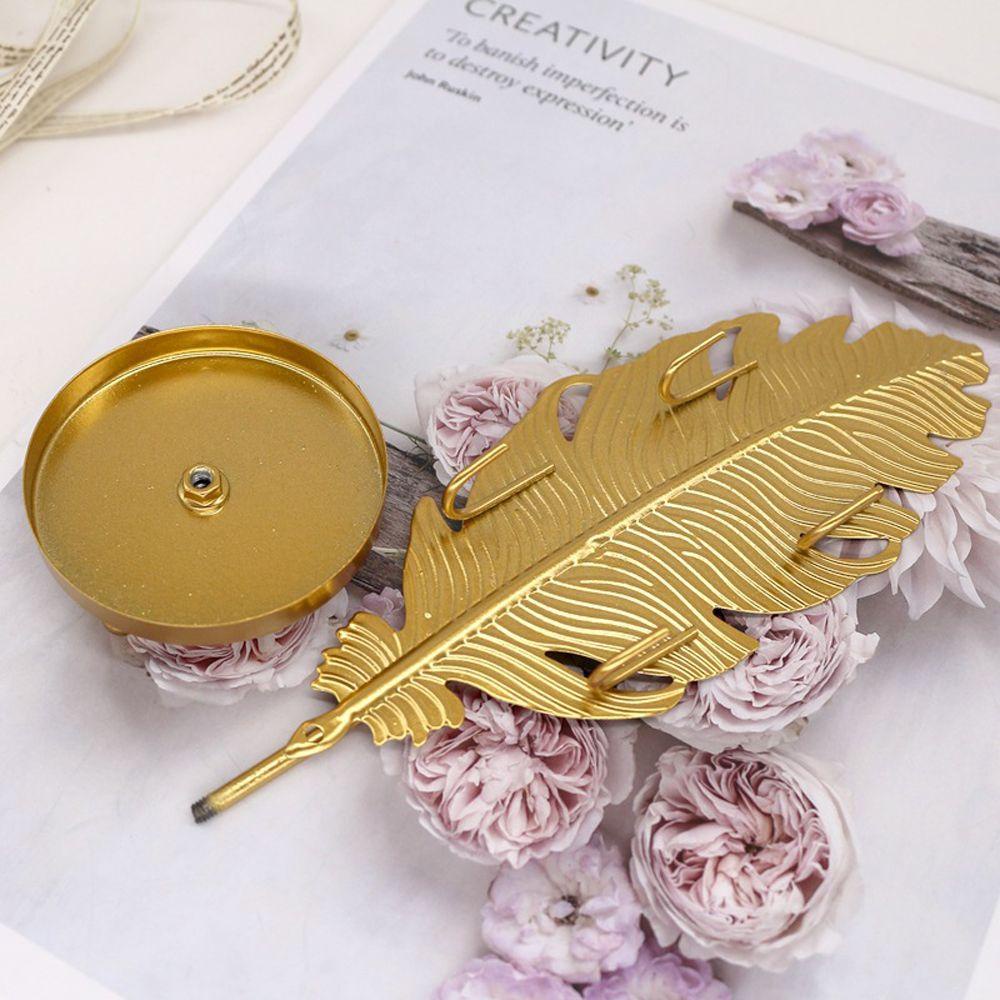 Rak Display Perhiasan Agustina Portable Elegan Anting Kalung Daun Logam Cincin Show Case