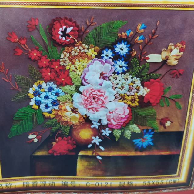 SULAM PITA BUNGA PAKET LENGKAP (RIBBON EMBROIDERY KIT) C-0121