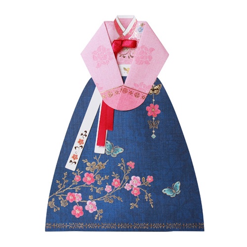 

kartu hanbok cat air kupu-kupu biru korea Hanbok 한복카드 Tradisional design