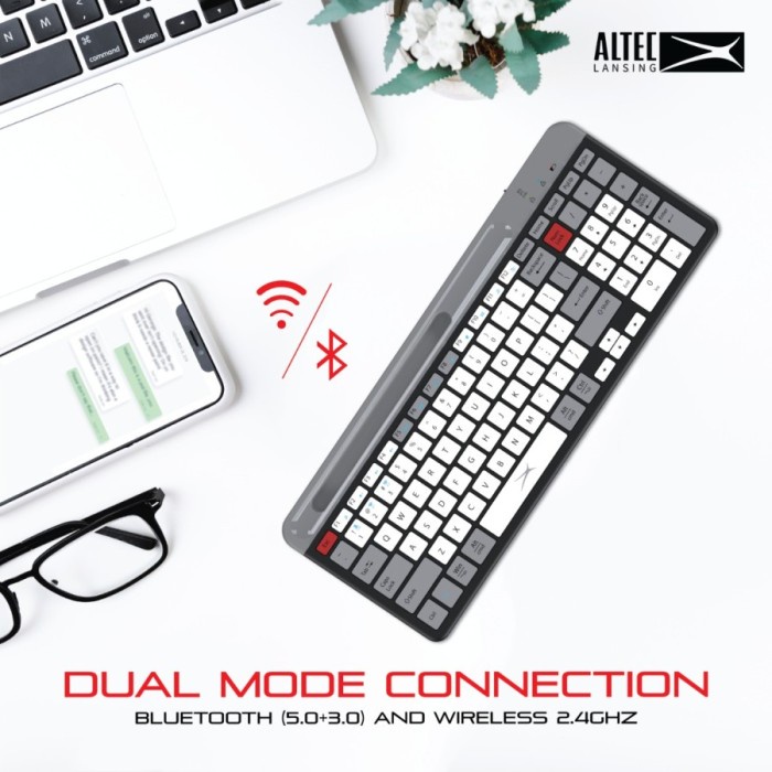 Altec Lansing Keyboard Dual Mode Wireless/Bluetooth ALBK6268