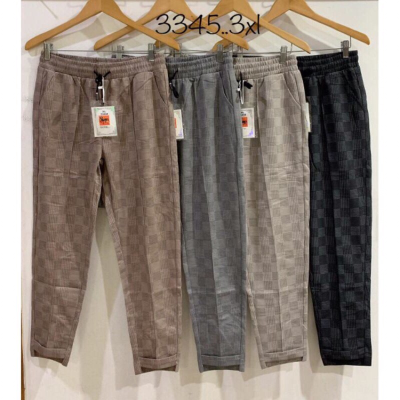 Celana Jogger Jumbo Salur Import Premium / Celana Jumbo Jogger Stripe / Celana Joger Wanita size 3XL