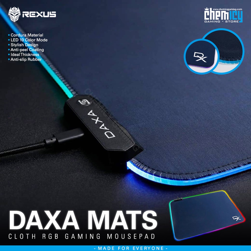 Rexus Daxa Cordura Fabric RGB Gaming Mousepad