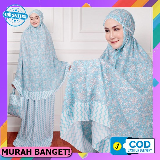 Mukena Dewasa Travel Travelling Lebaran Cod Bahan Adem Polos Motif Premium Jumbo Terlaris Fashion 20