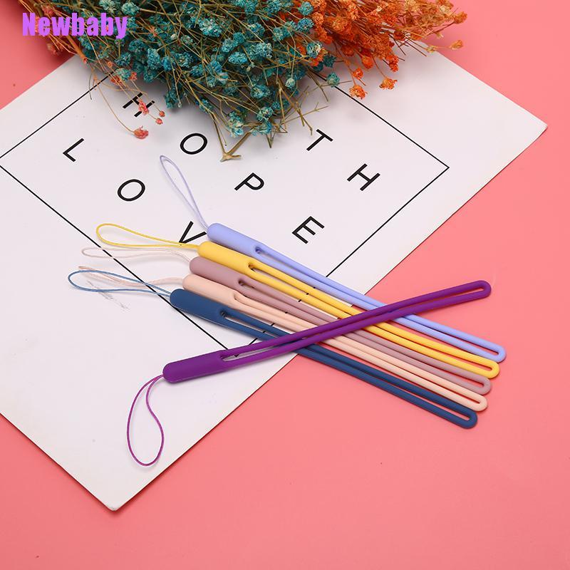 (Newbaby) Tali Lanyard Bahan Silikon Lembut Untuk Gantungan Kunci / Handphone DIY