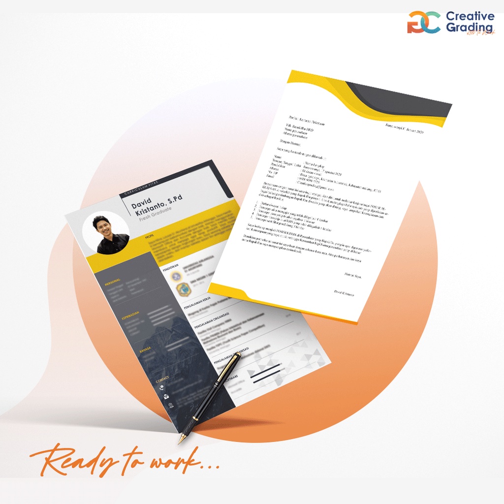 

PAKET Jasa Desain CV & Surat Lamaran Kerja Profesional KODE (YELLOW)