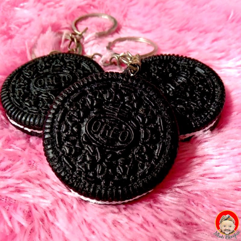 PROMO!!! Gantungan Kunci Snack Unik | Mirip Asli | Souvenir | Tempe | Tahu | Ceker | Permen | Oreo | Gula Kacang | Pastel | Paha Ayam-Oreo