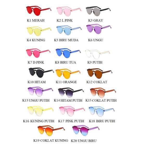 [LOCAL] - Kacamata 2188 Candy Sunglasses Unisex Fashion Import Murah