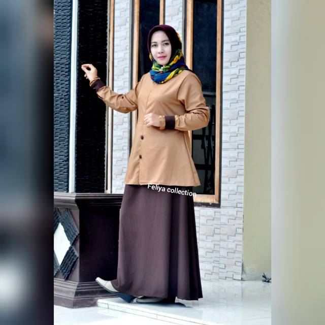 Gamis Seragam Pramuka Guru Sekolah Syari Cantik