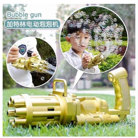 Mainan Bubble Gun Pistol Gelembung Sabun Anak Buble Gun Elektrik Machine Gun Bubble Busa