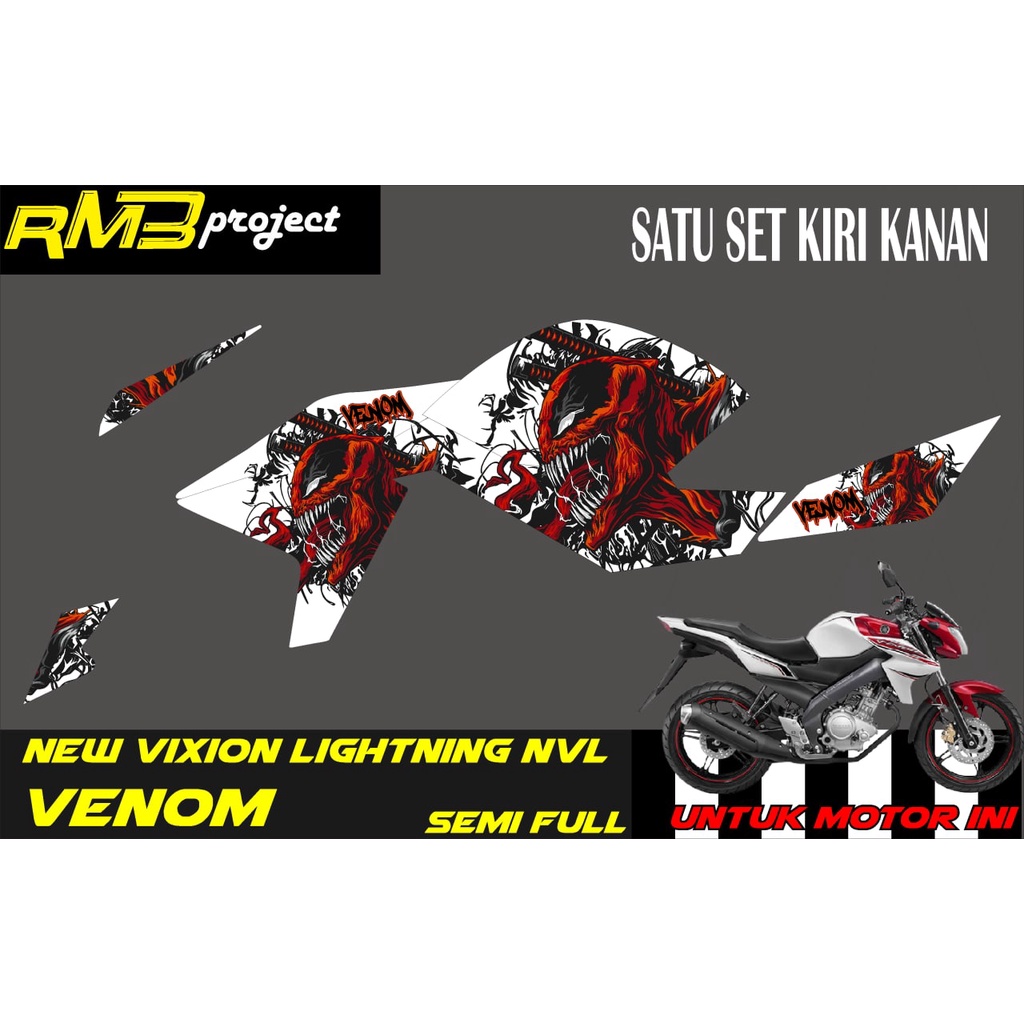 Stiker striping New Vixion Lightning NVL Venom Semifull