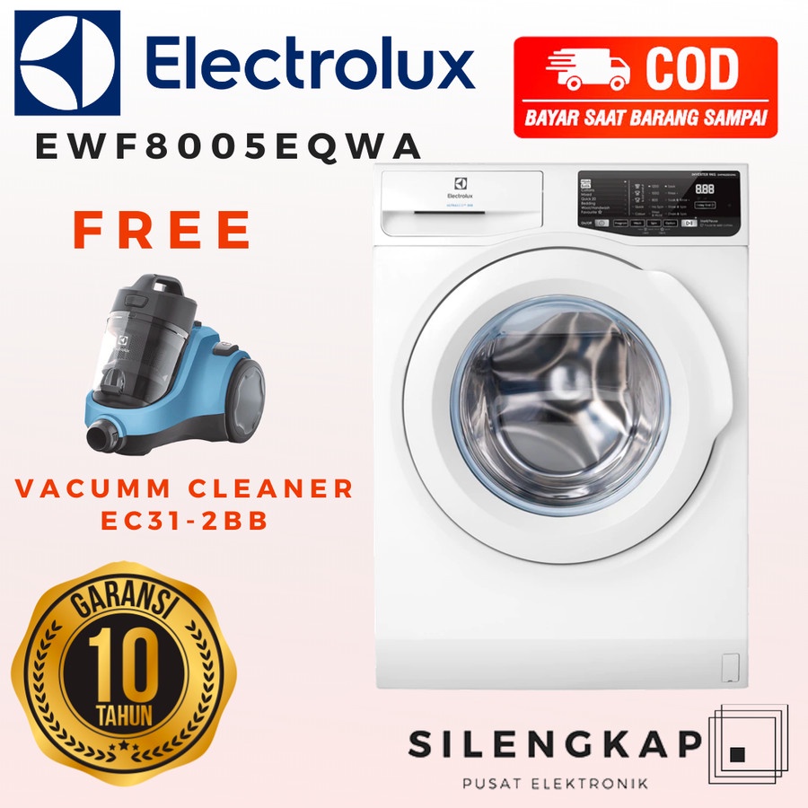 ELECTROLUX Mesin Cuci Front Loading Low Watt EWF8005EQWA