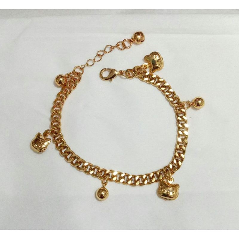 gelang xuping wanita dewasa motif rante hello kitty