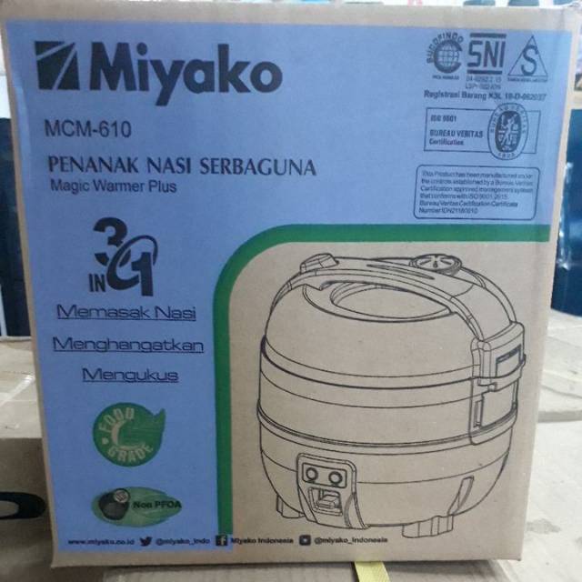 MIYAKO magic com kecil 3in1 1 liter MCM 610 / rice cooker miyako 1L MCM610