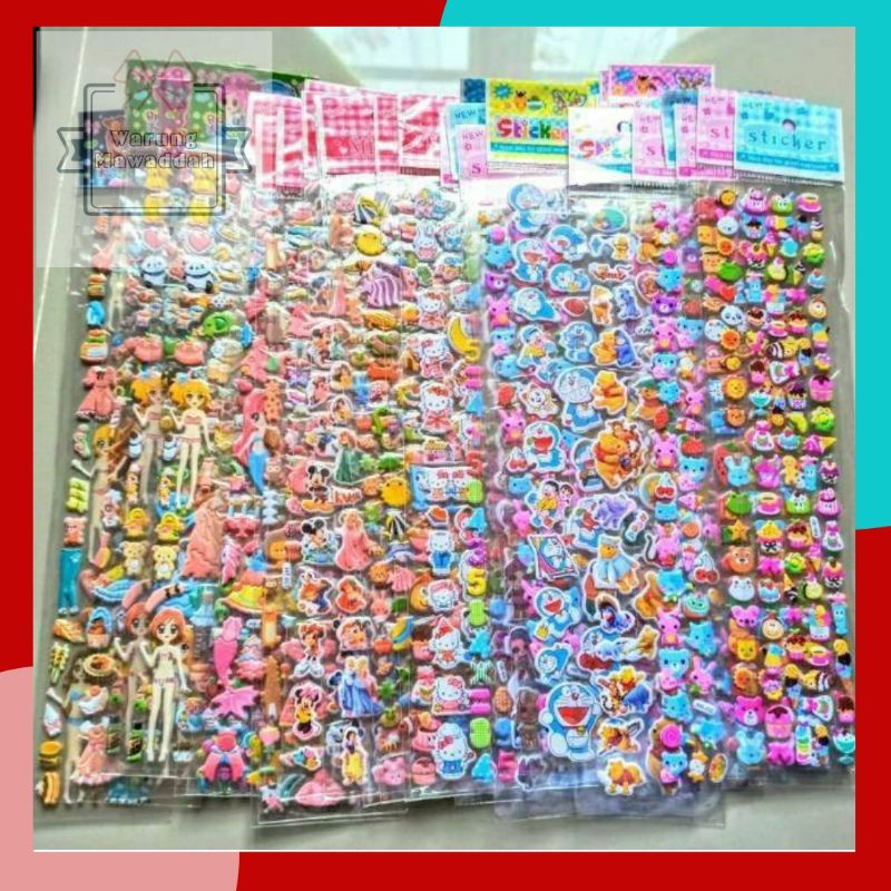 

Stiker timbul 3D dengan berbagai karakter