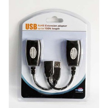 USB Rj45 Extension Adapter / USB Extender Via Lan 150ft Length