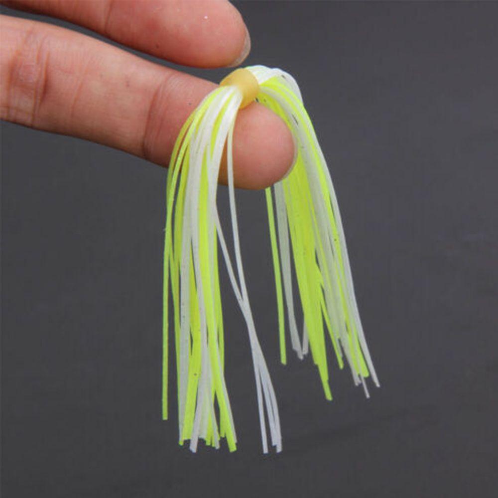 Suyo 50pcs Rok Silikon Tahan Lama Manusia Hidup Spinner Tenggelam Tanpa Angin Karet Cumi