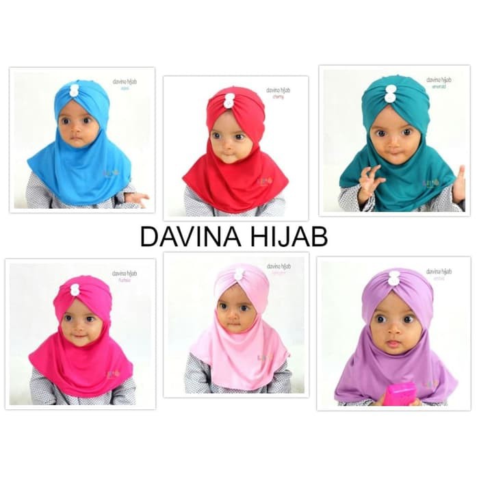 Lil'O Series - Davina Hijab / Jilbab Lucu Anak Bayi Perempuan 0-2 Thn - Fuschia S 1