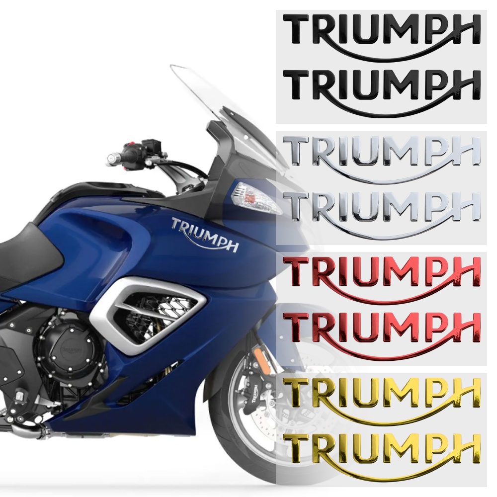 3D Triumph Motor Stiker Lem Lembut Emblem Stiker Motocross Dimodifikasi Dekoratif Stiker