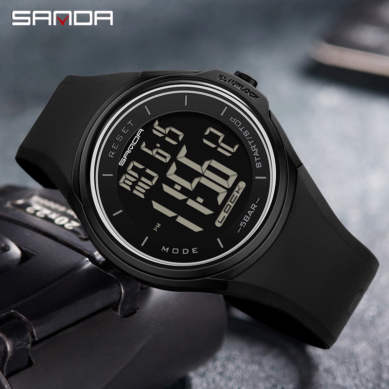 SANDA 2131 Jam Tangan Pria Wanita Digital EL Backlight Sport Watch Anti Air WATCHKITE WKOS