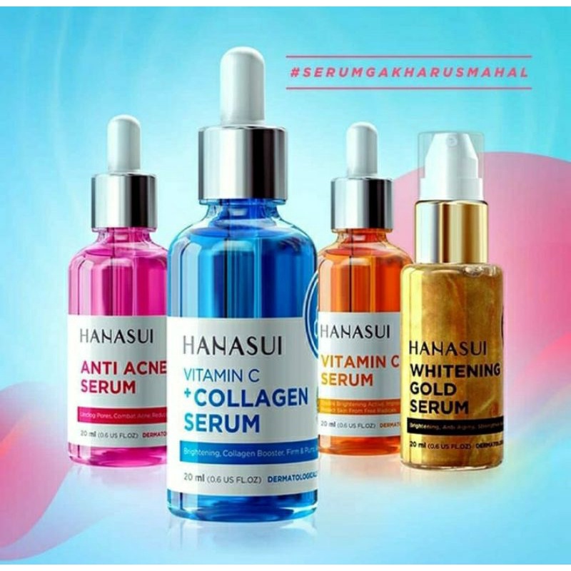 HANASUI SERUM GOLD WHITENING VITAMIN C COLLAGEN ANTI ACNE BPOM ORIGINAL